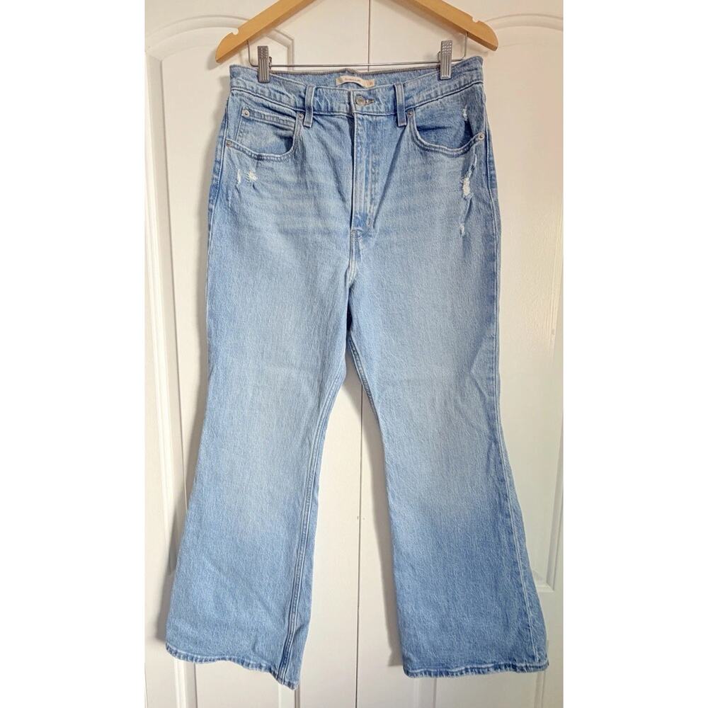 Levi’s 70s High Flare Jeans 31x29 Light Wash High Rise Wide Leg Bell Bottom